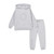 Mitch & Son Boys Grey Embossed Melange Hoodie Tracksuit with Ribbed Trims & Tonal Branding  - LENNON (MS25608)