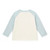 Mitch & Son Boys White Raglan Sweatshirt with Contrast Blue Sleeves, Logo Crest & Nylon Front Pocket - JASPER (MS25414)
