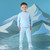 Mitch & Son Boys Blue Crewneck Tracksuit with Embroidered Crest - JAXON (MS25406)