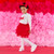 ADEE Girls White Top with Red Bow & Matching Red Tulle Skirt - LAYLA (W251507)