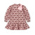 ADEE Girls Brown Initial Printed Dress with Pink Shoulder Bow - MAISIE (W252708)