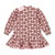 ADEE Girls Brown Initial Printed Dress with Pink Shoulder Bow - MAISIE (W252708)
