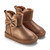 ADEE Girls Brown Faux Suede Boot with Bow Detail - BOWTIFUL (W255104)