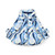 ADEE Girls Blue/White Swirl Printed Coat with Bows - NYLAH (W253209)