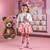 ADEE Girls White Collared Top with Cupcake Print & Pink Bear Printed Skirt - MABEL (W252513)