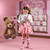 ADEE Girls White Collared Top with Cupcake Print & Pink Bear Printed Skirt - MABEL (W252513)