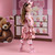 ADEE Girls Pink Bear Printed Dress with Triple Frilled Skirt and Front Bow Detail - LIBERTY (W252513)