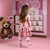 ADEE Girls Pink Bear Printed Dress with Triple Frilled Skirt and Front Bow Detail - LIBERTY (W252513)