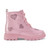 ADEE Girls Pink Lace Up Boots with Cut Out Hearts - AMORE (W255103)