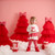 Little A Girls Red Checked Legging Set with White Top with Matching Checked Bow & Frill - KIARA (LA25403)