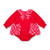 Little A Girls Red Romper with Checked Frills & Collar - KACEY (LA25410)