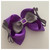Bow Diva School Hair Bow Grey/Purple