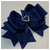 Bow Diva School Hair Bow Heart Navy