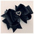 Bow Diva School Hair Bow Heart Black