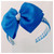 Bow Diva School Headband Blue/Grey