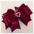 Bow Diva School Hair Bow Heart Maroon/Burgundy