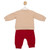 Mintini Boys 2 Piece Jogset with Beige Teddy Fronted Top & Red Ribbed Trousers with Pockets. MB6631
