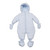 Mintini Boys Blue Quilted Snowsuit with Pocket Detail, Fleece Lined Inner & Hood. MB6513