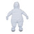 Mintini Boys Blue Quilted Snowsuit with Pocket Detail, Fleece Lined Inner & Hood. MB6513