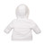 Mintini Boys White Padded Coat with Fleece Lined Inner & Fur Lined Hood. MB6508