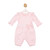 Mintini Girls Pink Top & Dungaree Set with Diamante Front Detail and Tulle Shoulder, Collar & Bow at Waist. MB6774