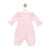 Mintini Girls Pink Top & Dungaree Set with Diamante Front Detail and Tulle Shoulder, Collar & Bow at Waist. MB6774