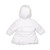 Mintini Girls White Silky Padded winter Coat with Hood. MB6531