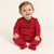 Emile et Rose - Kiki - Baby Girls Red Baby Grow with Double Tartan Bows