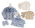 Nursery Time Baby Boys Knitted Chunky Cardigan and Booties Set - 1221 - Blue