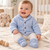Nursery Time Baby Boys Knitted Chunky Cardigan and Booties Set - 1221 - Blue