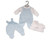 Nursery Time Knitted Star Stitch Baby Boys 2 pcs Dungaree Set - 1189