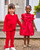 Caramelo Girls Red Bow & Ruffle Legging Set 0398238
