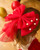 Caramelo Red Pearl Hair Bow with Alligator clip 349757