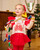 Caramelo Girls Red/Ivory Tulle Legging Set with Diamante & Pearl Crown, Wand & Bow Design 3498108