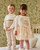 Caramelo Girls Mink/Ivory Skirt Set with Diamante & Pearl Castle & Carriage Design 3453113