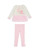 Caramelo Girls Pink/Ivory Tulle Top & Legging Set with Diamante & Pearl Castle & Carriage Design 3498111