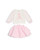 Caramelo Girls Pink/Ivory Skirt Set with Diamante & Pearl Snow Globe Design 3453102