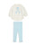 Caramelo Girls Sky/Ivory Sweater & Legging Set with Diamante & Pearl Snow Globe Design 3498101