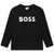 BOSS BOYS BLACK LONG SLEEVE TEE-SHIRT J25P25