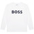 BOSS BOYS WHITE LONG SLEEVE TEE-SHIRT J25P25