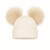 Kinder CT91 Newborn Baby Knitted Hat Double Pom- Beige