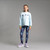 ADee Bonini BNA414 Girls Blue Split Side Jumper- STRIVE
