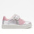 LELLI KELLY LIVIA GLITTER HEART WITH DIAMANTE VELCRO TRAINER LKAA5230 - SILVER/PINK