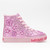LELLI KELLY TAYLOR BEADED BUTTERFLY FAUX FUR LINED BOOT LKED5409 - PINK