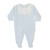 BABY GI BOYS BLUE VELOUR BABYGROW WITH WHITE BIB DETAIL BG543