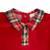 BABY GI BOYS RED VELOUR 'PRANCER' BABYGROW WITH TARTAN DETAIL PR50B