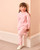 Caramelo Girls Pink Velour Tracksuit with Bow Front 342296