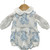 Fofettes Girls Ivory Romper with Pale Blue Teddy Bear Print & Matching Ivory Collared Cotton Blouse (437A/439)