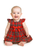 Kinder Red Tartan Dress with Satin Trim & Fabric Bow - 3020