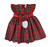 Kinder Red Tartan Dress with Satin Trim & Fabric Bow - 3020